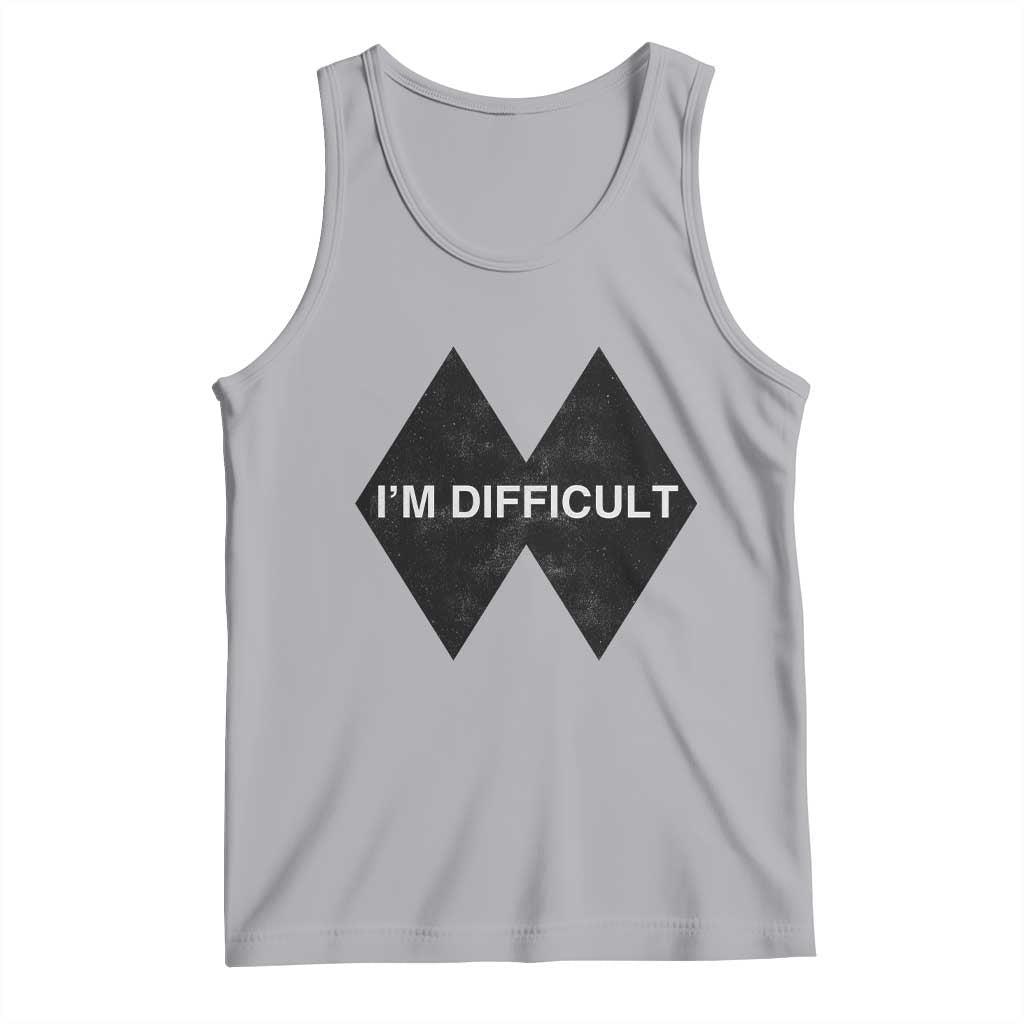 Funny I Am Difficult Double Black Diamond Ski Snowboard Tank Top - Wonder Print Shop