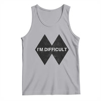 Funny I Am Difficult Double Black Diamond Ski Snowboard Tank Top - Wonder Print Shop