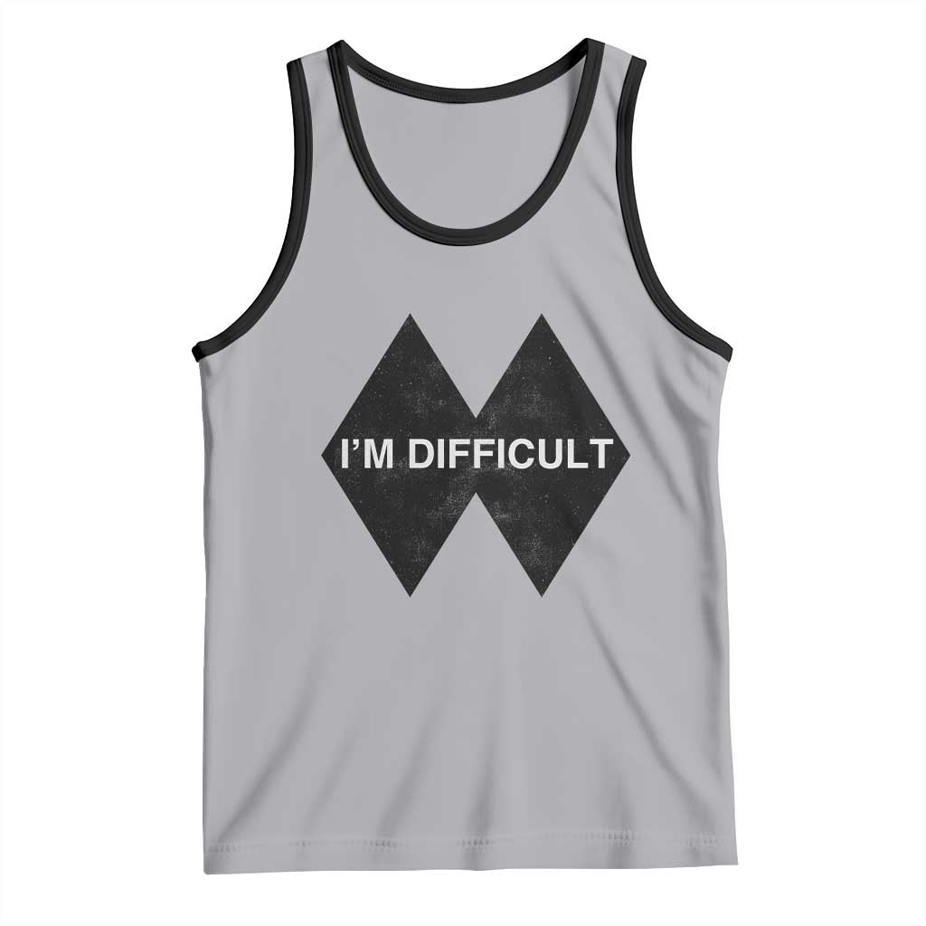 Funny I Am Difficult Double Black Diamond Ski Snowboard Tank Top - Wonder Print Shop