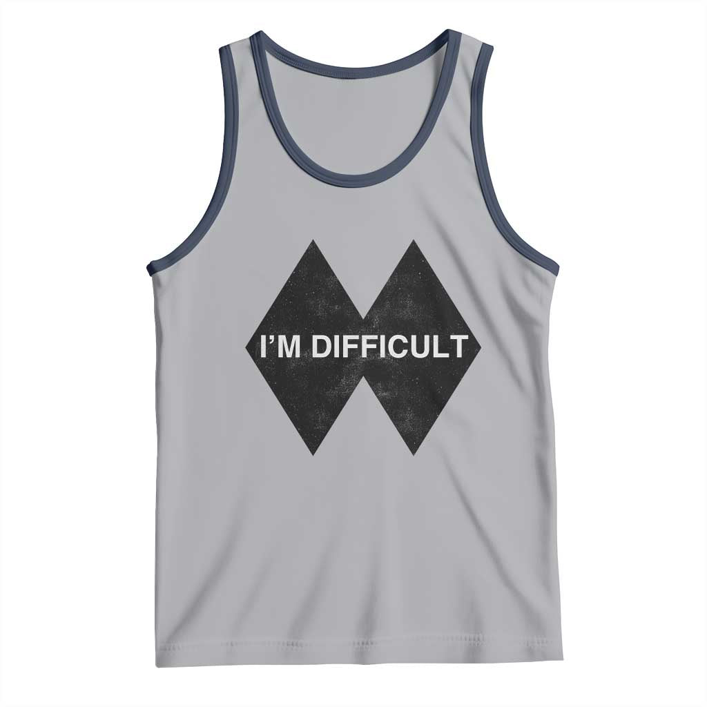 Funny I Am Difficult Double Black Diamond Ski Snowboard Tank Top - Wonder Print Shop
