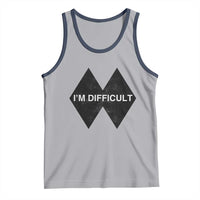 Funny I Am Difficult Double Black Diamond Ski Snowboard Tank Top - Wonder Print Shop
