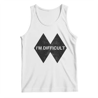 Funny I Am Difficult Double Black Diamond Ski Snowboard Tank Top - Wonder Print Shop