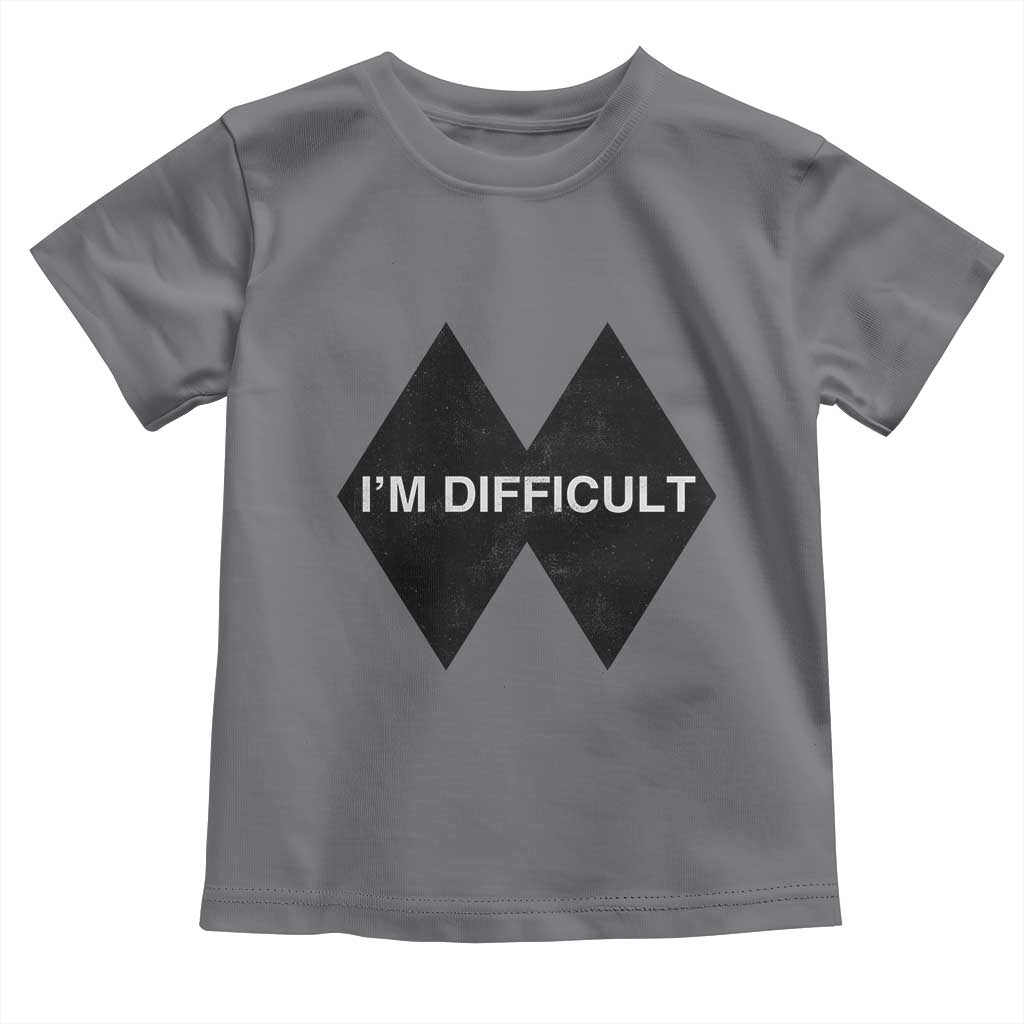 Funny I Am Difficult Double Black Diamond Ski Snowboard Toddler T Shirt - Wonder Print Shop