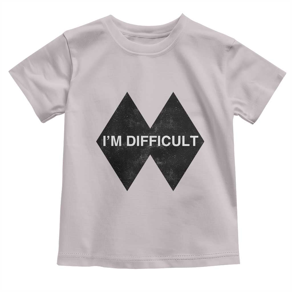 Funny I Am Difficult Double Black Diamond Ski Snowboard Toddler T Shirt - Wonder Print Shop