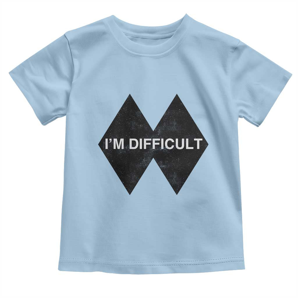 Funny I Am Difficult Double Black Diamond Ski Snowboard Toddler T Shirt - Wonder Print Shop