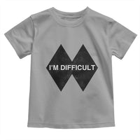 Funny I Am Difficult Double Black Diamond Ski Snowboard Toddler T Shirt - Wonder Print Shop