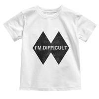 Funny I Am Difficult Double Black Diamond Ski Snowboard Toddler T Shirt - Wonder Print Shop