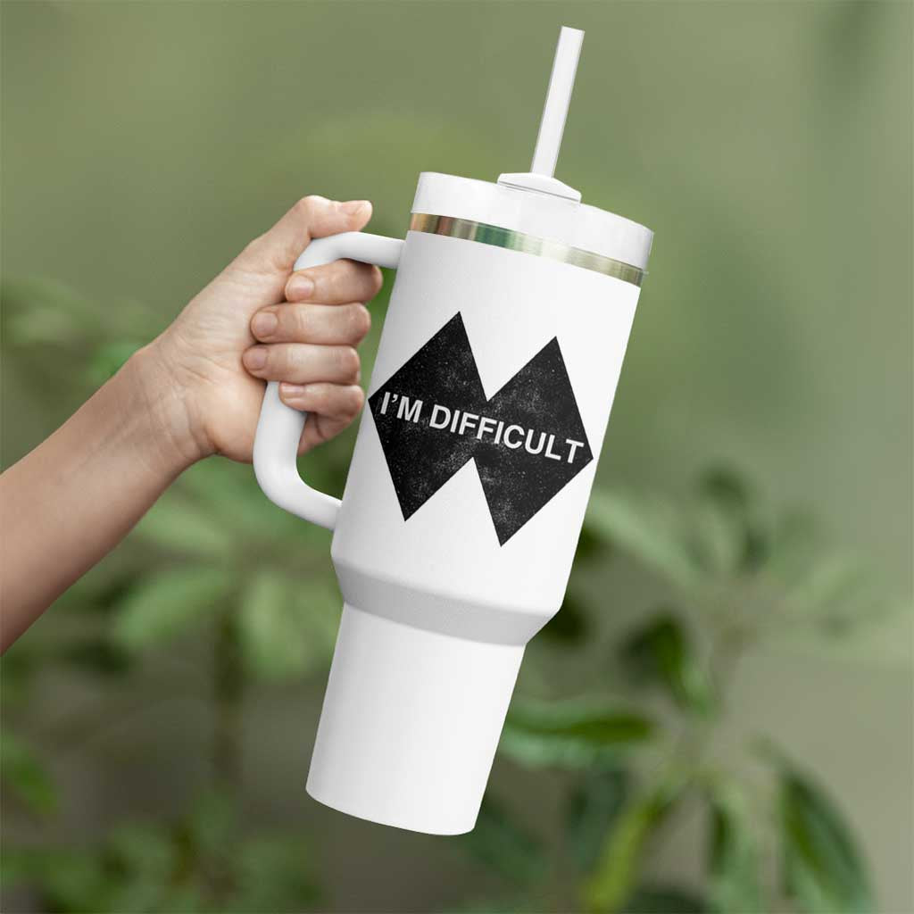 Funny I Am Difficult Double Black Diamond Ski Snowboard Tumbler With Handle - Wonder Print Shop