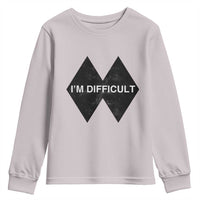 Funny I Am Difficult Double Black Diamond Ski Snowboard Youth Sweatshirt - Wonder Print Shop