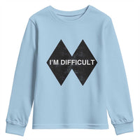 Funny I Am Difficult Double Black Diamond Ski Snowboard Youth Sweatshirt - Wonder Print Shop