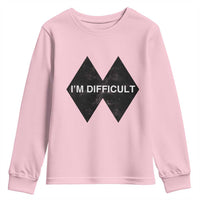 Funny I Am Difficult Double Black Diamond Ski Snowboard Youth Sweatshirt - Wonder Print Shop
