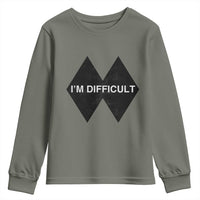 Funny I Am Difficult Double Black Diamond Ski Snowboard Youth Sweatshirt - Wonder Print Shop
