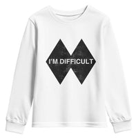 Funny I Am Difficult Double Black Diamond Ski Snowboard Youth Sweatshirt - Wonder Print Shop