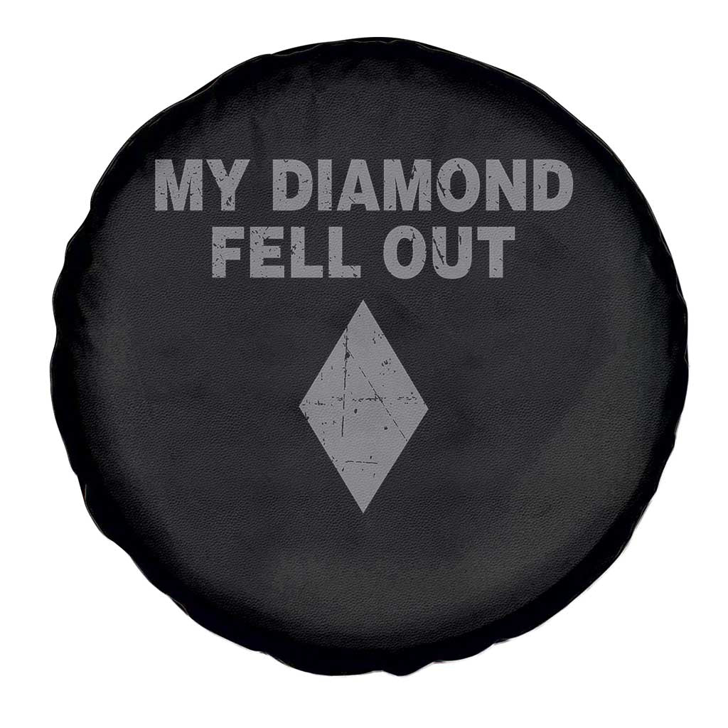 Funny Skiing Snowboarding Spare Tire Cover My Diamond Fell Out Ski Puns Double Black Diamond - Wonder Print Shop