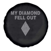 Funny Skiing Snowboarding Spare Tire Cover My Diamond Fell Out Ski Puns Double Black Diamond - Wonder Print Shop