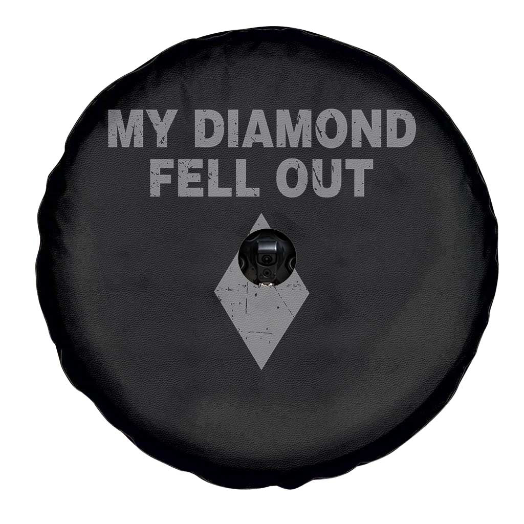 Funny Skiing Snowboarding Spare Tire Cover My Diamond Fell Out Ski Puns Double Black Diamond - Wonder Print Shop