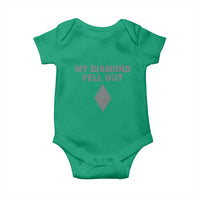 Funny Skiing Snowboarding Baby Onesie My Diamond Fell Out Ski Puns Double Black Diamond - Wonder Print Shop