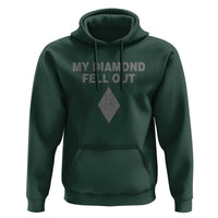 Funny Skiing Snowboarding Hoodie My Diamond Fell Out Ski Puns Double Black Diamond - Wonder Print Shop