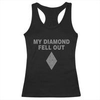Funny Skiing Snowboarding Racerback Tank Top My Diamond Fell Out Ski Puns Double Black Diamond - Wonder Print Shop