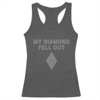 Funny Skiing Snowboarding Racerback Tank Top My Diamond Fell Out Ski Puns Double Black Diamond - Wonder Print Shop