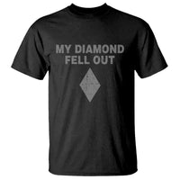 Funny Skiing Snowboarding T Shirt My Diamond Fell Out Ski Puns Double Black Diamond - Wonder Print Shop