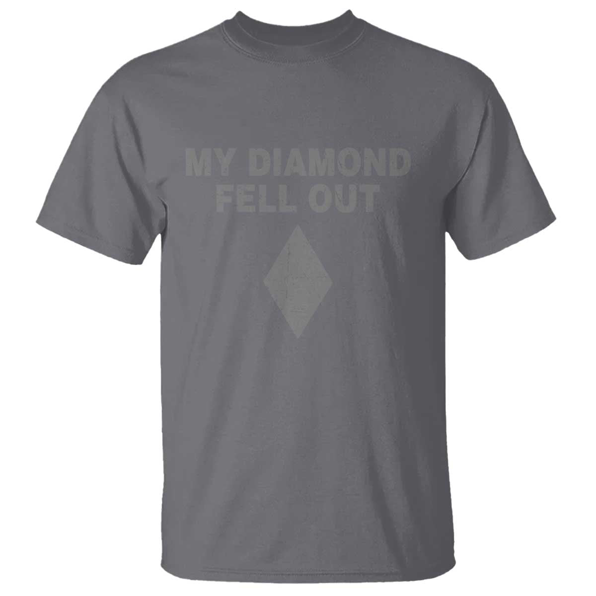 Funny Skiing Snowboarding T Shirt My Diamond Fell Out Ski Puns Double Black Diamond - Wonder Print Shop
