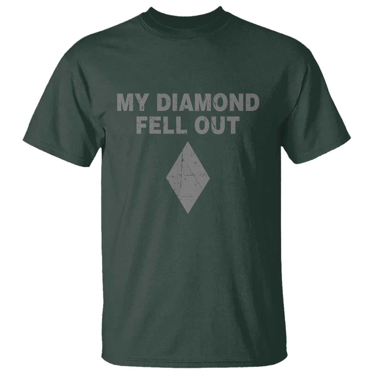 Funny Skiing Snowboarding T Shirt My Diamond Fell Out Ski Puns Double Black Diamond - Wonder Print Shop
