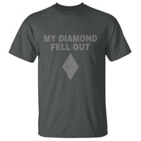 Funny Skiing Snowboarding T Shirt My Diamond Fell Out Ski Puns Double Black Diamond - Wonder Print Shop