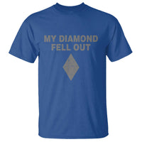 Funny Skiing Snowboarding T Shirt My Diamond Fell Out Ski Puns Double Black Diamond - Wonder Print Shop