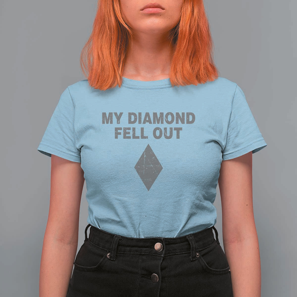 Funny Skiing Snowboarding T Shirt For Women My Diamond Fell Out Ski Puns Double Black Diamond - Wonder Print Shop