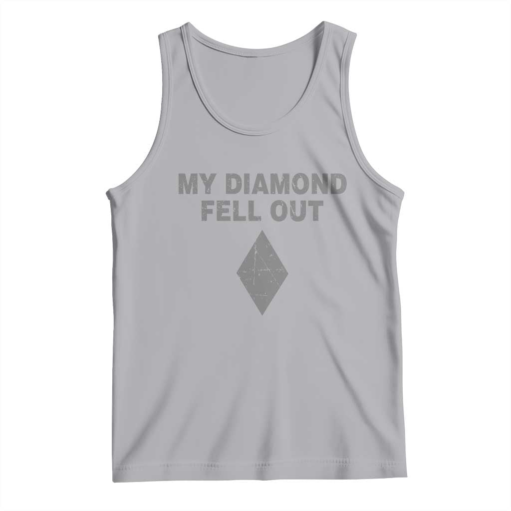 Funny Skiing Snowboarding Tank Top My Diamond Fell Out Ski Puns Double Black Diamond - Wonder Print Shop
