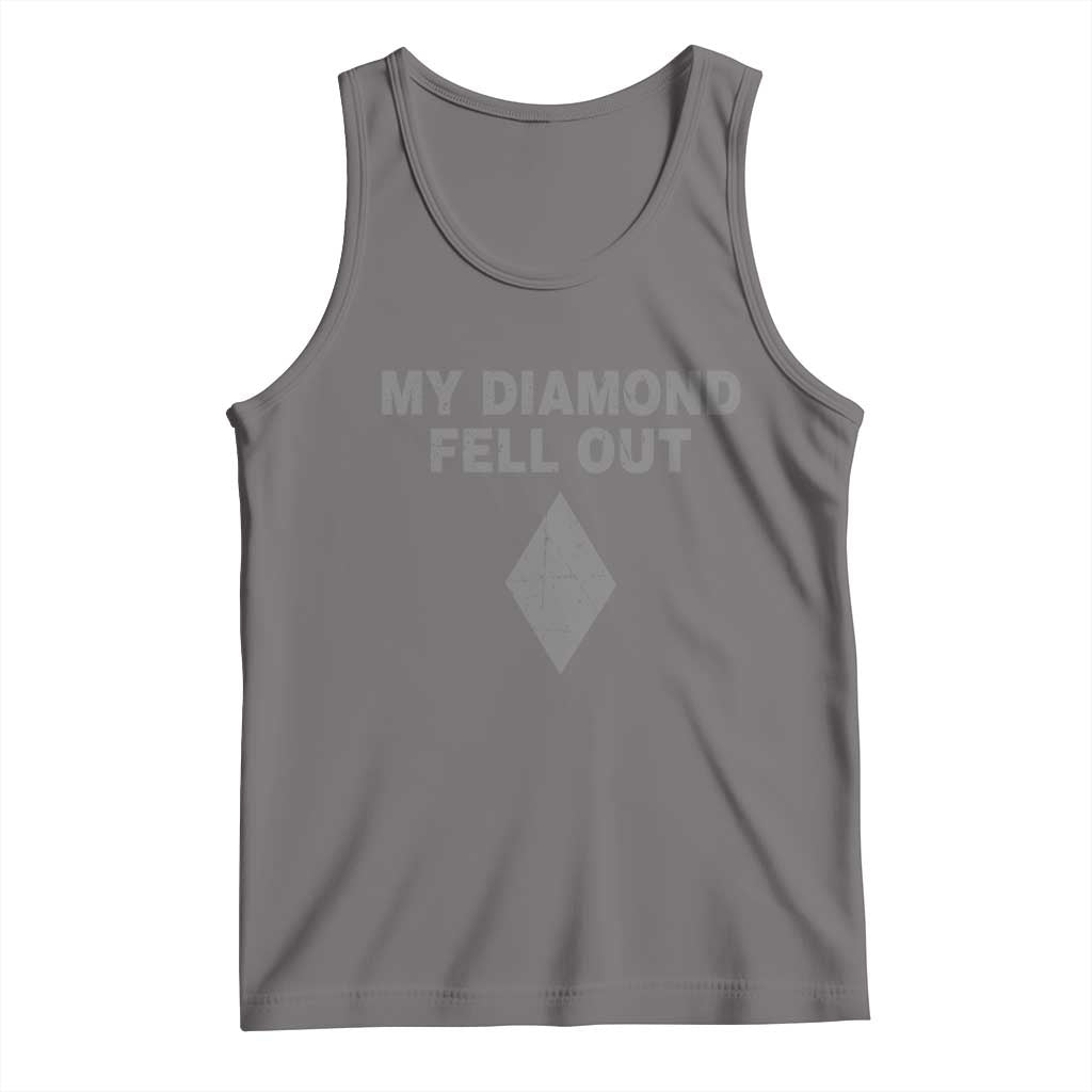 Funny Skiing Snowboarding Tank Top My Diamond Fell Out Ski Puns Double Black Diamond - Wonder Print Shop