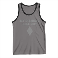 Funny Skiing Snowboarding Tank Top My Diamond Fell Out Ski Puns Double Black Diamond - Wonder Print Shop