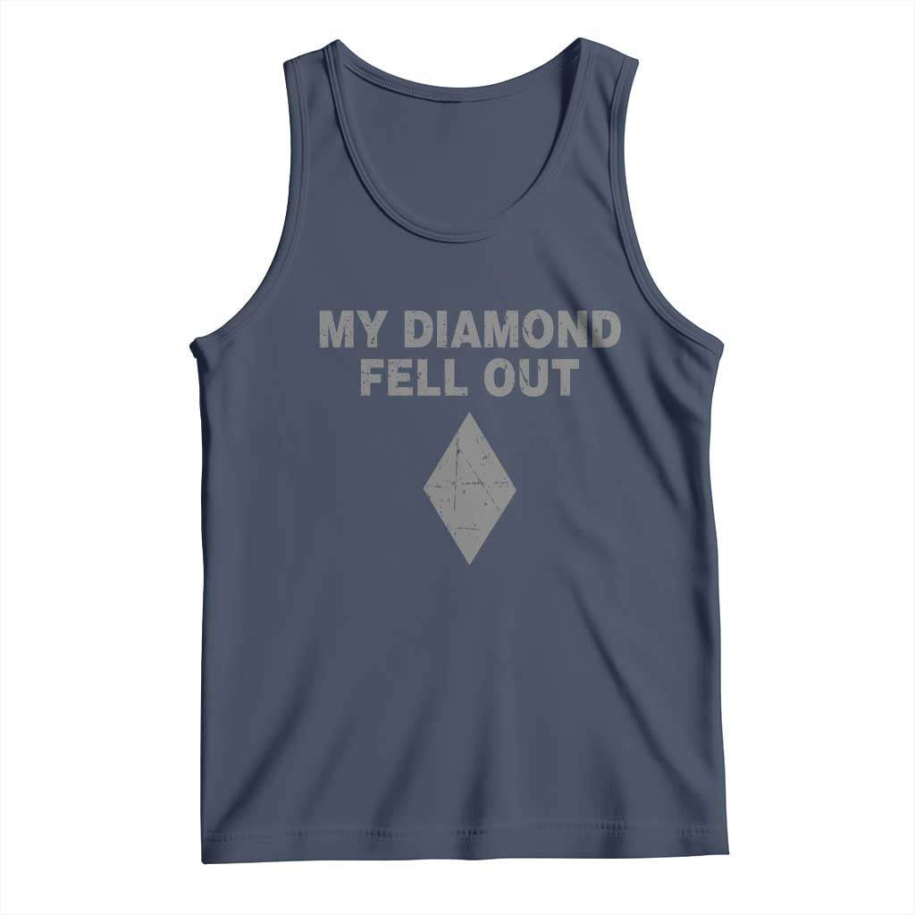 Funny Skiing Snowboarding Tank Top My Diamond Fell Out Ski Puns Double Black Diamond - Wonder Print Shop