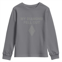 Funny Skiing Snowboarding Youth Sweatshirt My Diamond Fell Out Ski Puns Double Black Diamond - Wonder Print Shop