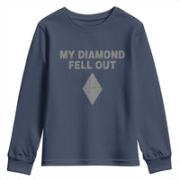 Funny Skiing Snowboarding Youth Sweatshirt My Diamond Fell Out Ski Puns Double Black Diamond - Wonder Print Shop