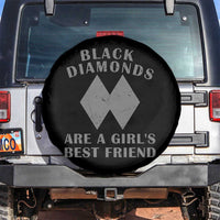Funny Black Diamonds Are A Girls Best Friend Snow Skiing Spare Tire Cover