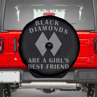 Funny Black Diamonds Are A Girls Best Friend Snow Skiing Spare Tire Cover