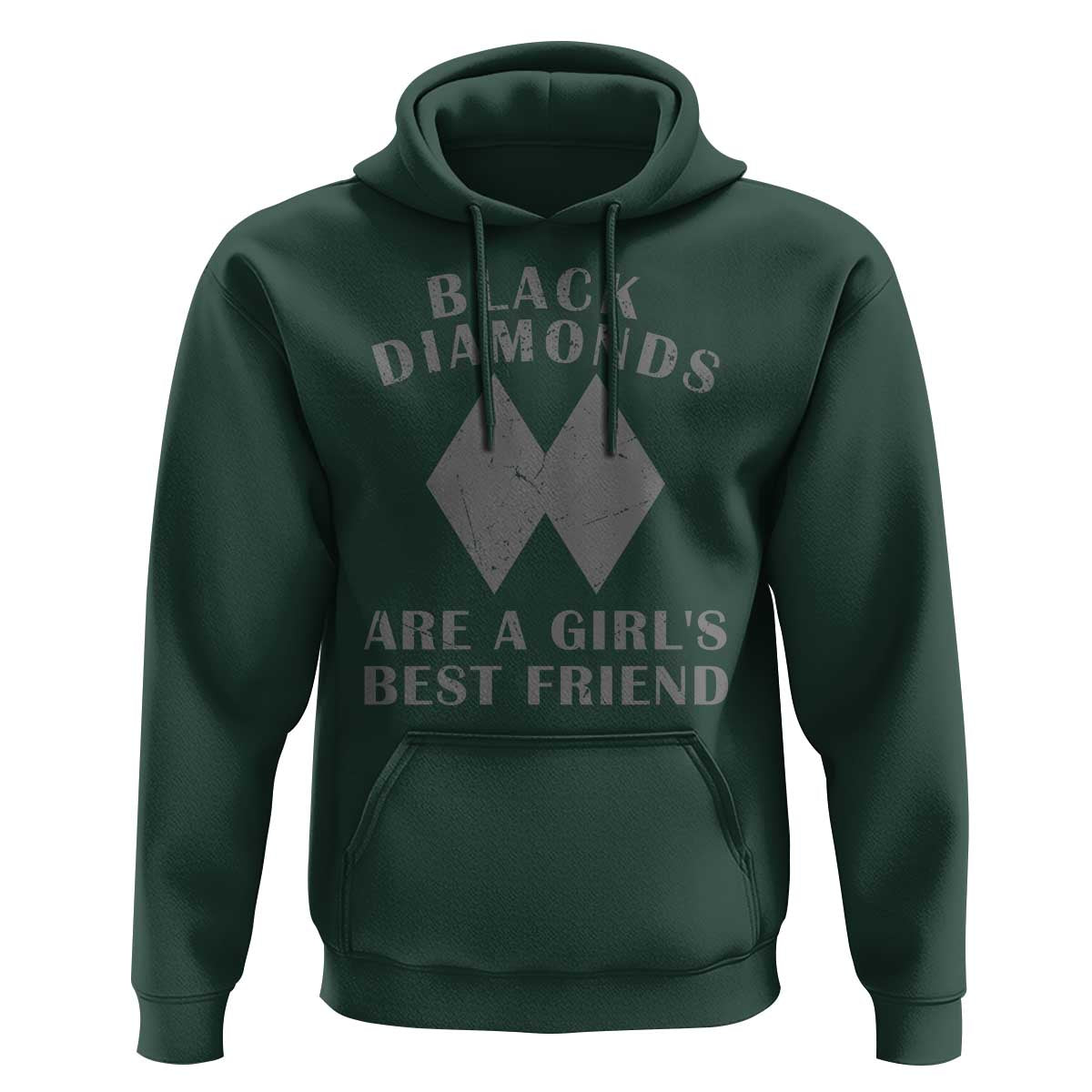 Funny Black Diamonds Are A Girls Best Friend Snow Skiing Hoodie