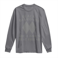 Funny Black Diamonds Are A Girls Best Friend Snow Skiing Long Sleeve Shirt