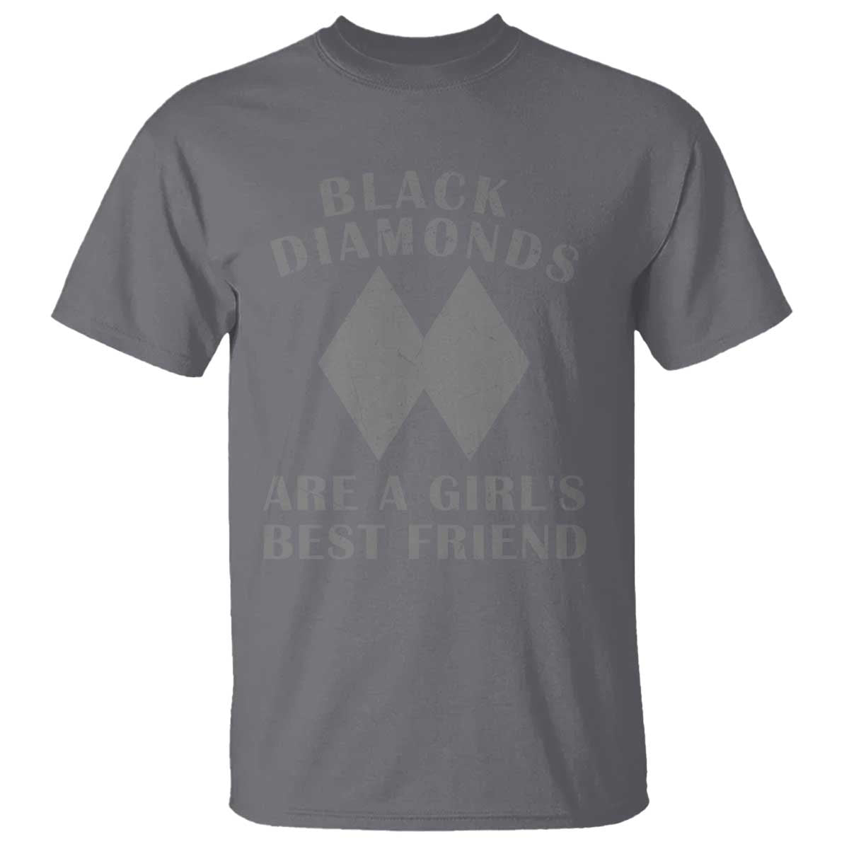 Funny Black Diamonds Are A Girls Best Friend Snow Skiing T Shirt