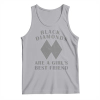 Funny Black Diamonds Are A Girls Best Friend Snow Skiing Tank Top