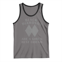 Funny Black Diamonds Are A Girls Best Friend Snow Skiing Tank Top