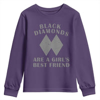 Funny Black Diamonds Are A Girls Best Friend Snow Skiing Youth Sweatshirt
