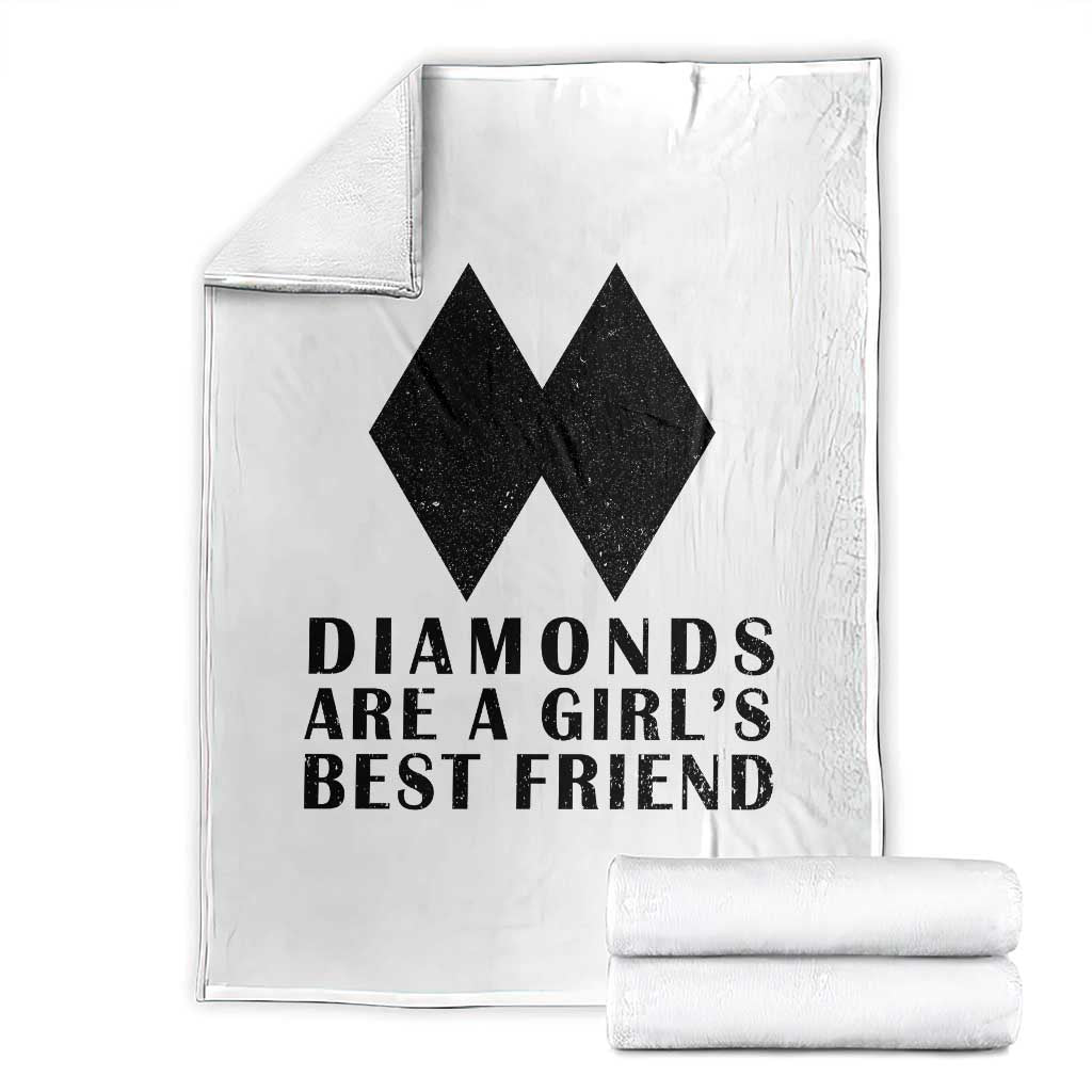 Funny Skiing Snowboarding Throw Blanket Diamonds Are A Girls Best Friend