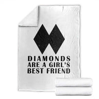 Funny Skiing Snowboarding Throw Blanket Diamonds Are A Girls Best Friend