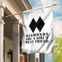 Funny Skiing Snowboarding Garden Flag Diamonds Are A Girls Best Friend