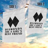 Funny Skiing Snowboarding Garden Flag Diamonds Are A Girls Best Friend