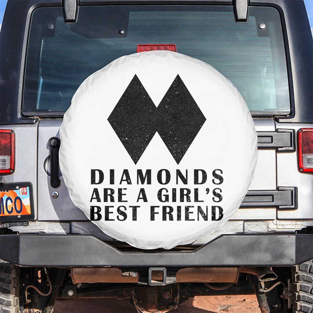 Funny Skiing Snowboarding Spare Tire Cover Diamonds Are A Girls Best Friend