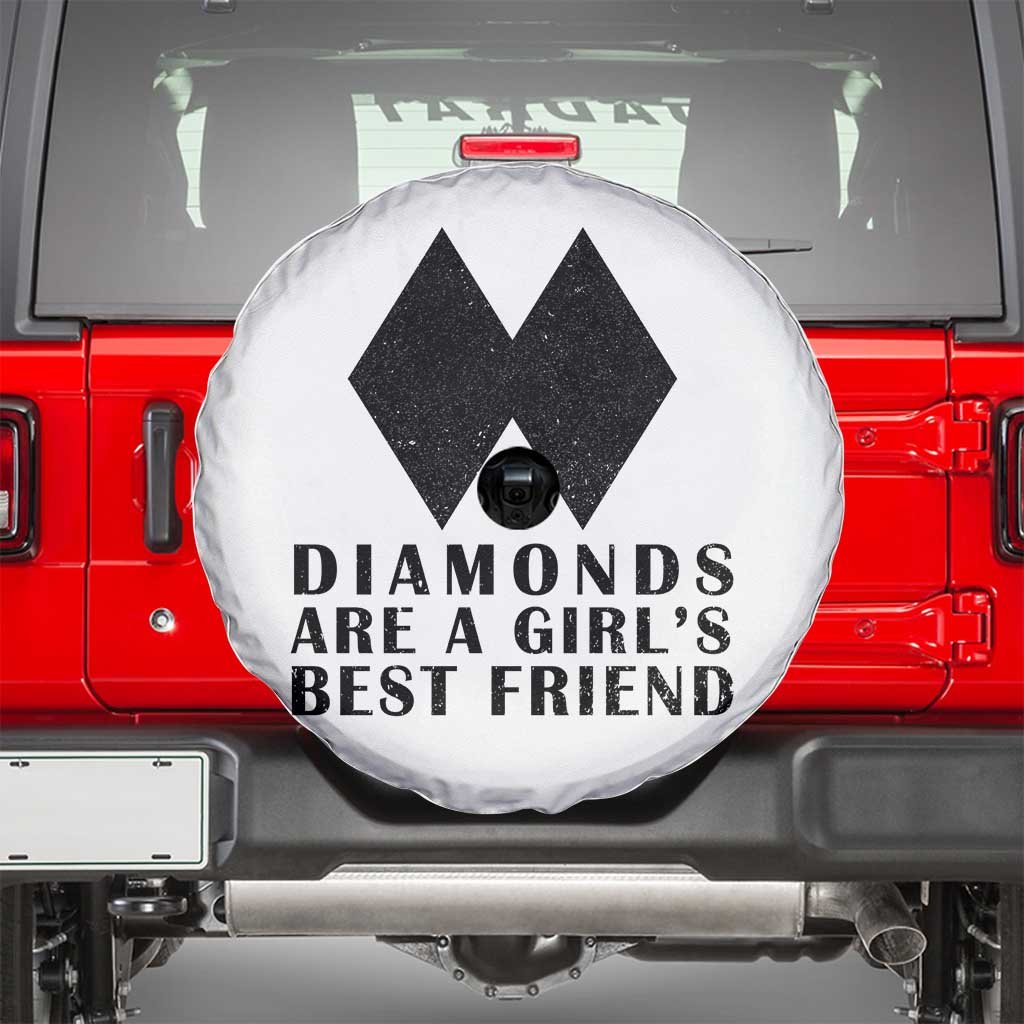 Funny Skiing Snowboarding Spare Tire Cover Diamonds Are A Girls Best Friend
